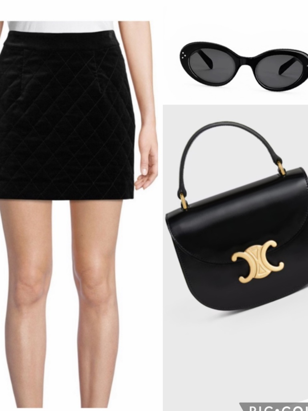 FRAME Denim black velvet quilted mini skirt size 8